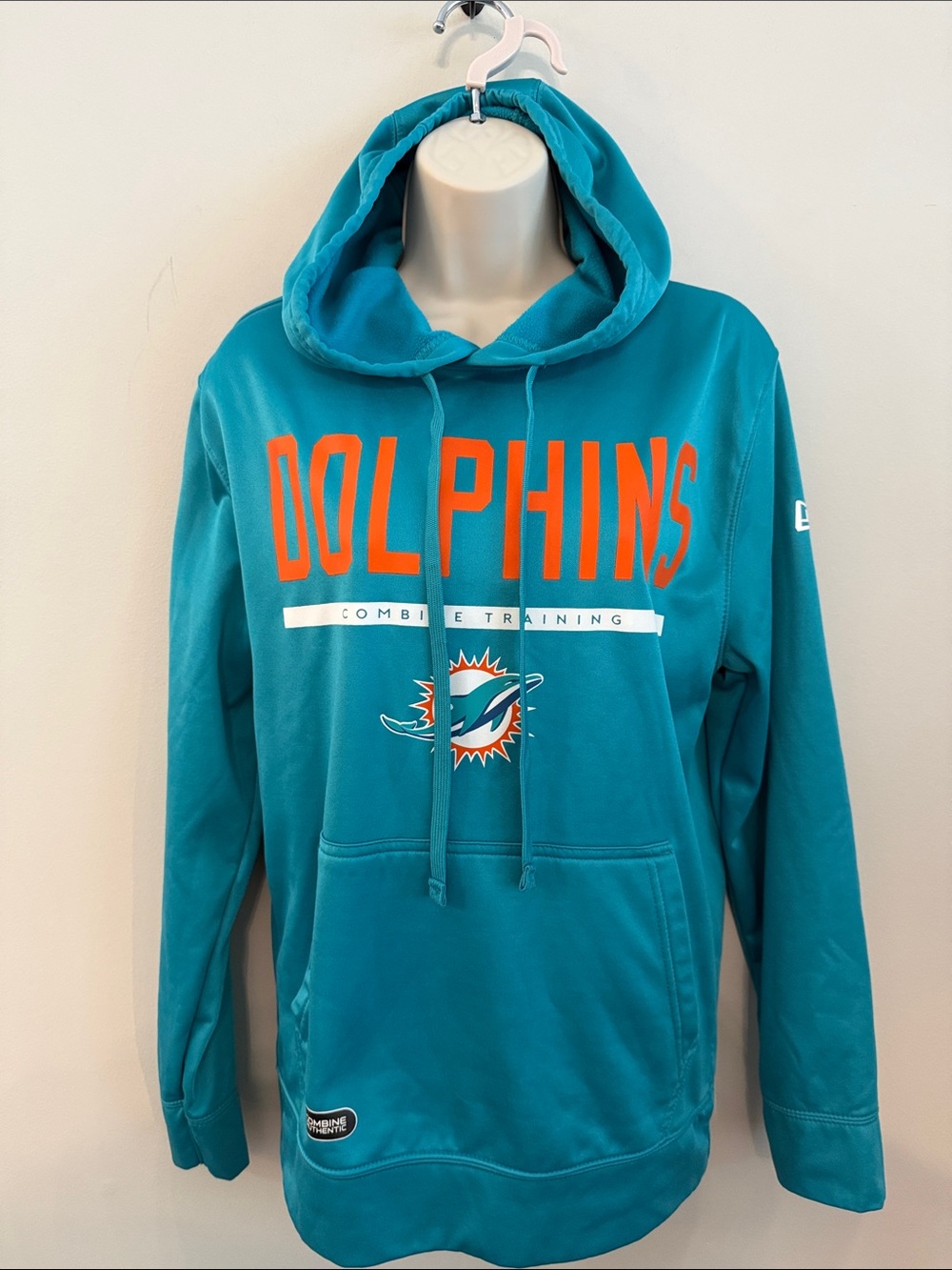 NFL Miami Dolphins Teal Pullover Hoodie Combine Authentic Size Small